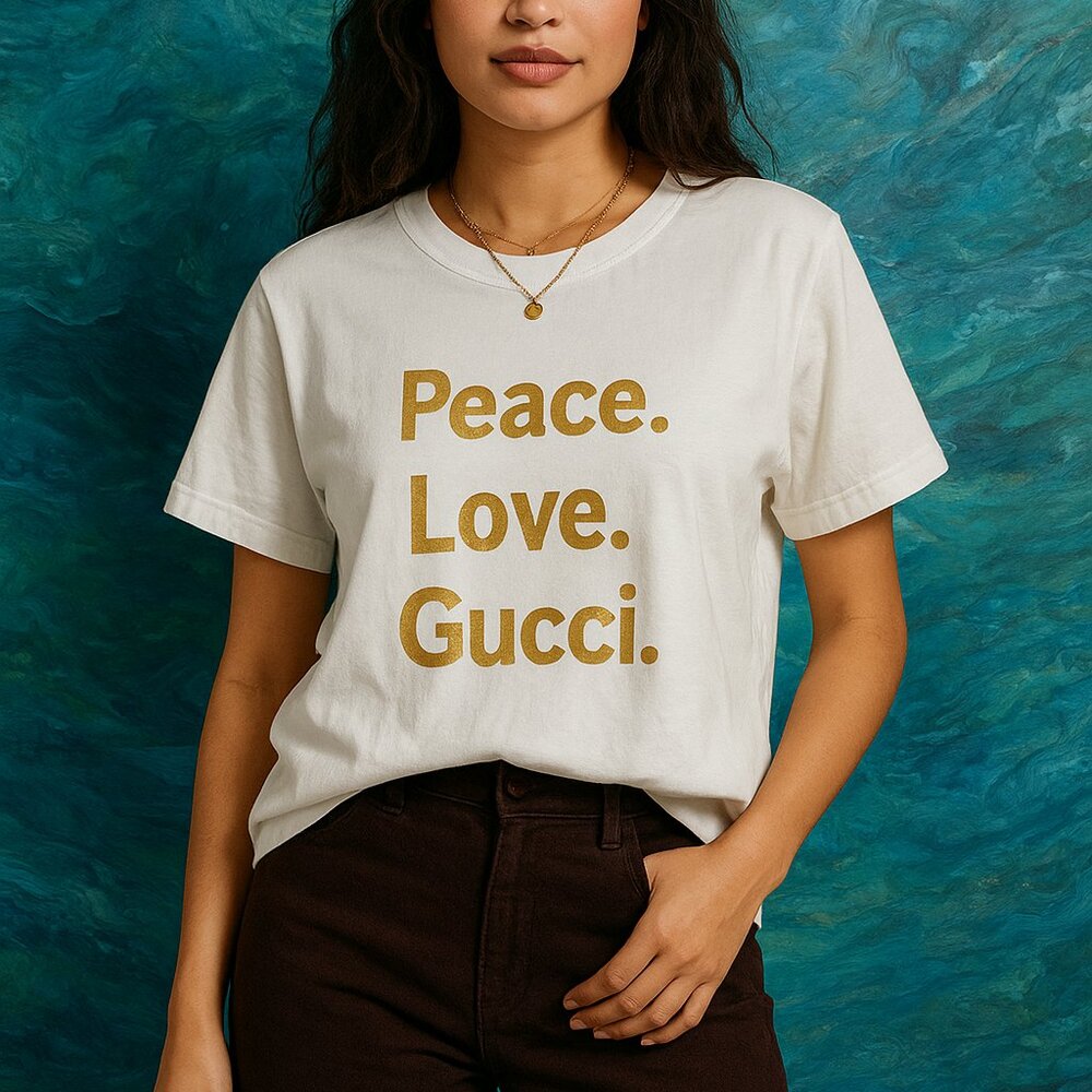 Peace love and luxury tee